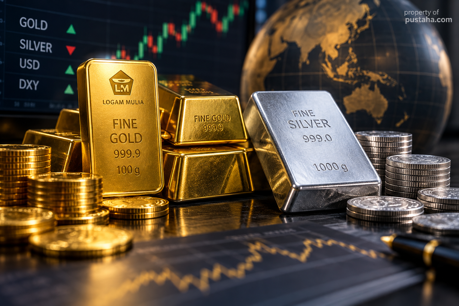 Harga Emas dan Perak Hari Ini 6 September 2026: Emas Antam Rp2,64 Juta, Pasar Global Tertekan