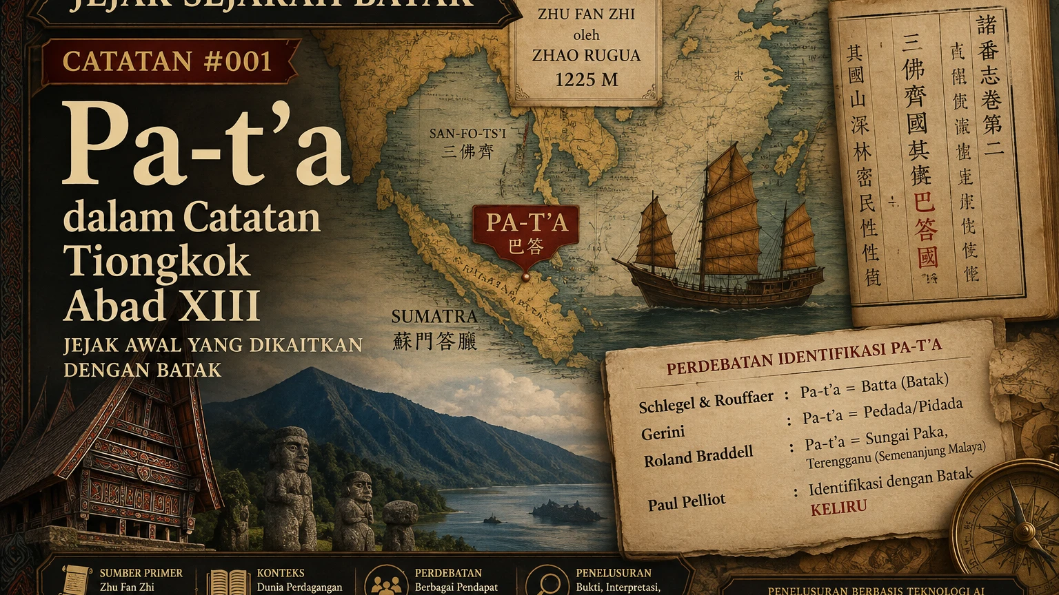 Sampul Jejak Sejarah Batak — Catatan #001: Pa-t’a dalam Catatan Tiongkok Abad XIII